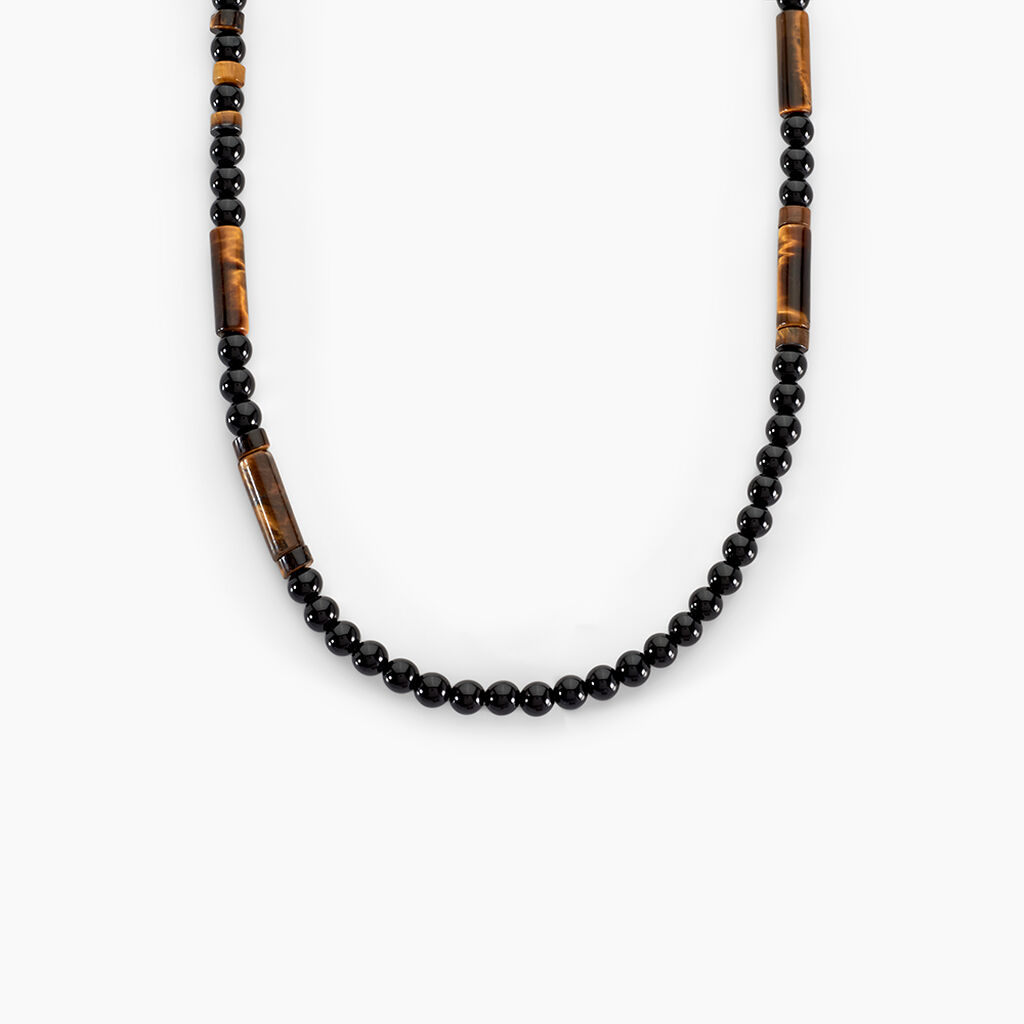 Collier Jourdan Jaycob Autres Noir Agate Quartz - Colliers Homme | Histoire d&rsquo;Or