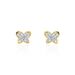 Boucles D'oreilles Puces Or Jaune Cercis Strass - Clous d'oreilles Enfant | Histoire d’Or