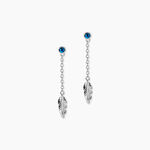 Boucles D'oreilles Pendantes Lottie Argent Blanc Turquoise - Boucles d'oreilles fantaisie Femme | Histoire d&rsquo;Or
