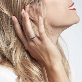 Bague Or Blanc Jaire Saphir - Bagues avec pierre Femme | Histoire d’Or
