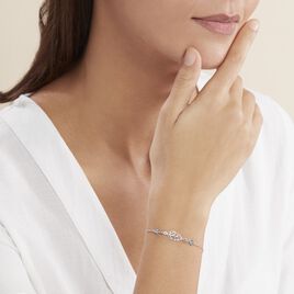 Bracelet Argent Blanc Angelika Pierres Synthetiques - Bijoux Plume Femme | Histoire d’Or