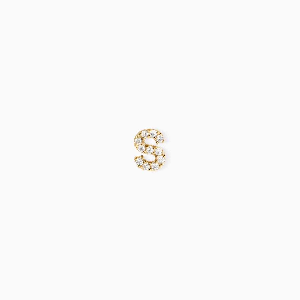 Boucle D'oreille Puce Unitaire Jodoca Or Jaune Oxyde De Zirconium - Boucles d'oreilles empierr&eacute;es Femme | Histoire d&rsquo;Or