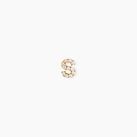 Boucle D'oreille Puce Unitaire Jodoca Or Jaune Oxyde De Zirconium - Boucles d'oreilles empierr&eacute;es Femme | Histoire d&rsquo;Or