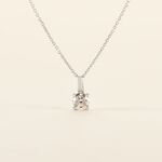 Pendentif Solitaire One Or Blanc Diamant - Pendentifs Femme | Histoire d&rsquo;Or