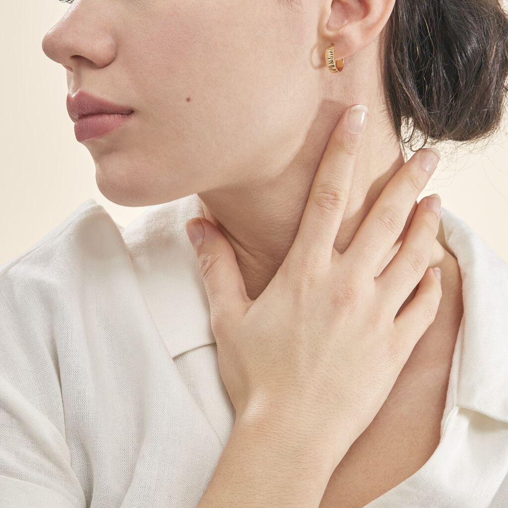 Créoles Asma Or Jaune - Boucles d'oreilles créoles Femme | Histoire d’Or
