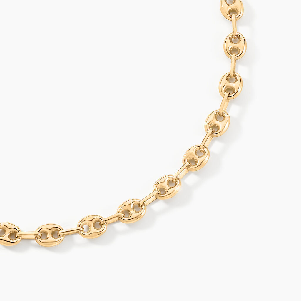 Collier Or Jaune Maille Grain De Café
