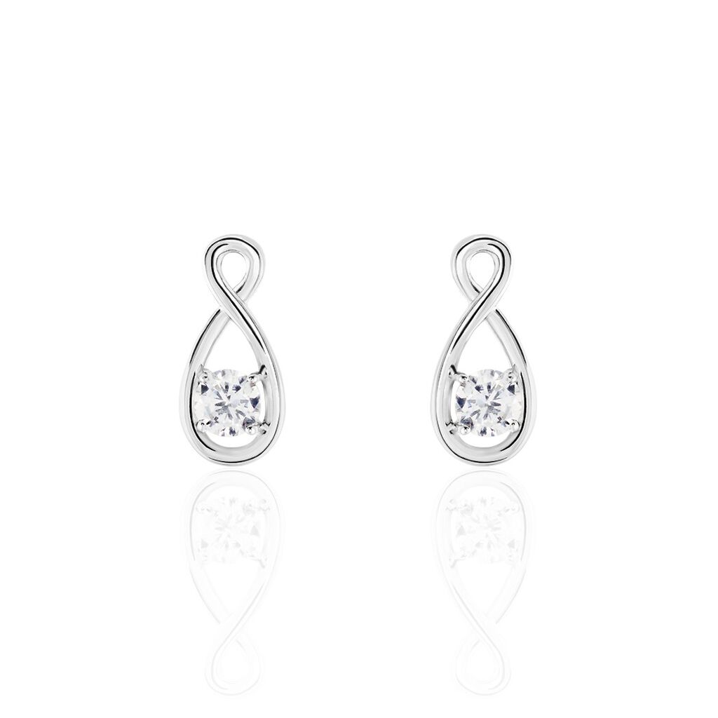 Boucles D'oreilles Pendantes Euphorbe Argent Oxydes - Boucles d'oreilles fantaisie Femme | Histoire d’Or