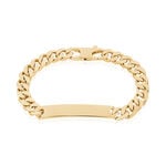 Bracelet Identit&eacute; Clement Plaqu&eacute; Or Jaune - Gourmettes Homme | Histoire d&rsquo;Or