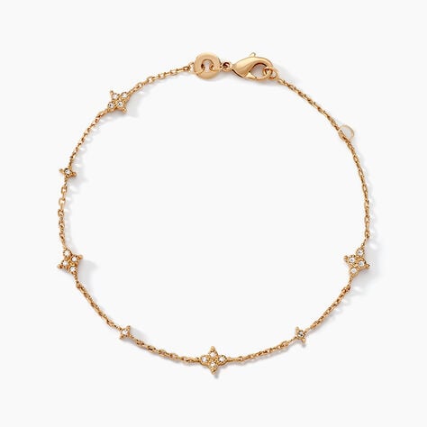 Bracelet Ziha Plaqu&eacute; Or Jaune Oxyde De Zirconium - Bracelets Femme | Histoire d&rsquo;Or