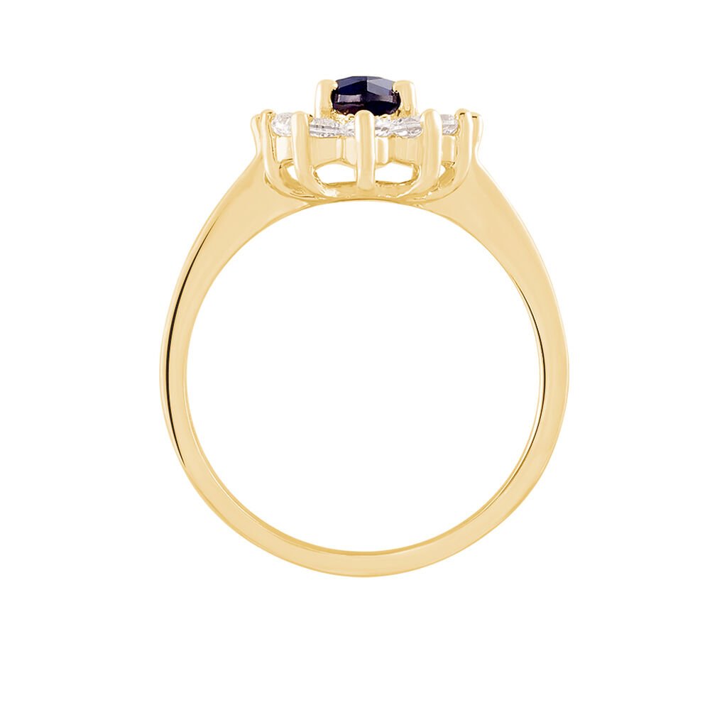 Bague Lisea Plaqu&eacute; Or Jaune Verre Et Oxyde De Zirconium - Bagues solitaires Femme | Histoire d&rsquo;Or