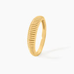 Bague Plato Argent Dor&eacute; A L'Or 750/1000 - Bijoux sans pierre Femme | Histoire d&rsquo;Or