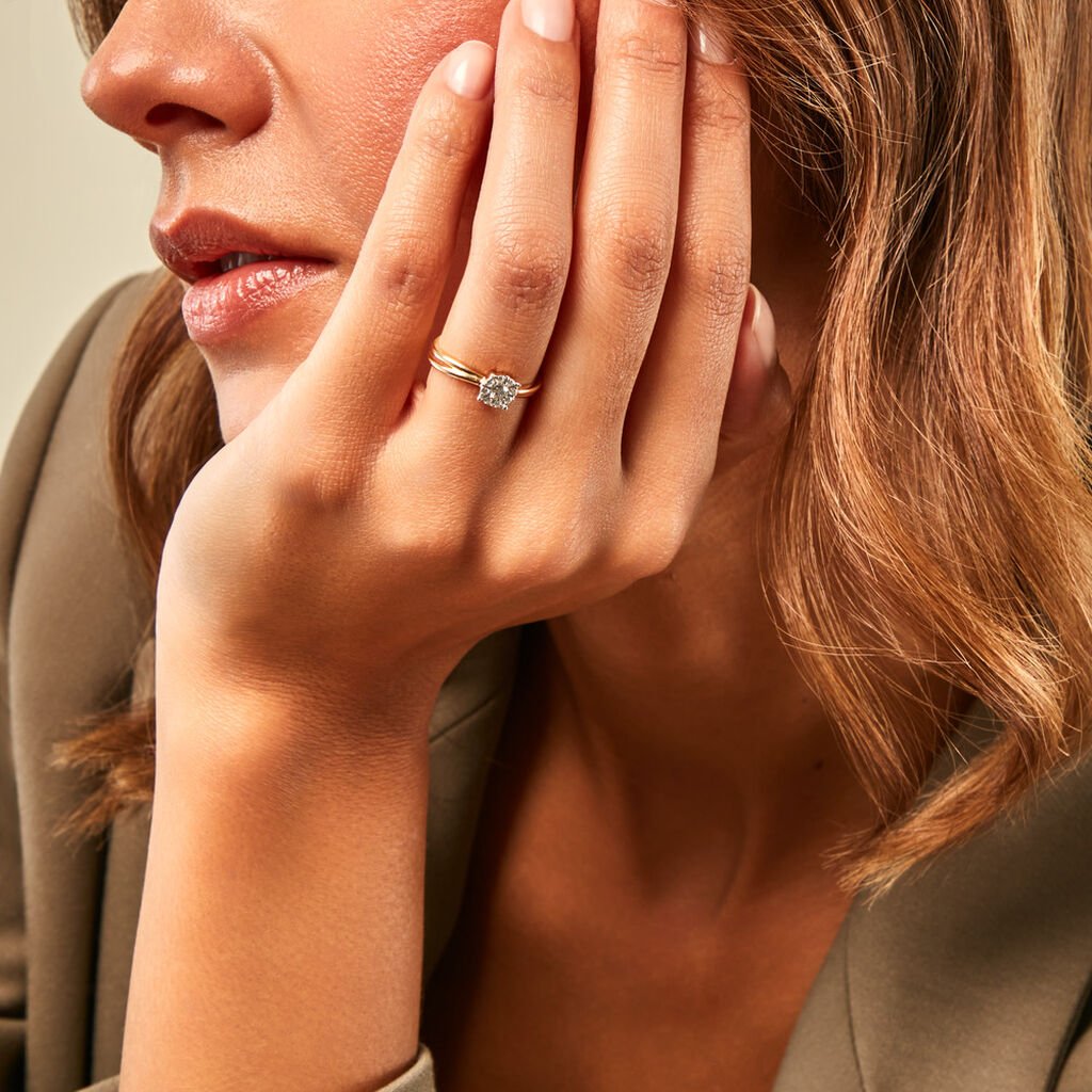 Bague Heiner Or Jaune Diamant - Bagues solitaires Femme | Histoire d’Or