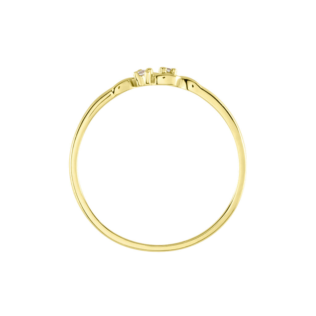 Bague Or Jaune Ulpia Diamants - Bagues avec pierre Femme | Histoire d’Or