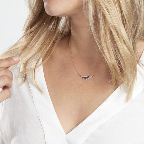 Collier Or Jaune Carl Saphirs Diamants - Colliers Femme | Histoire d’Or