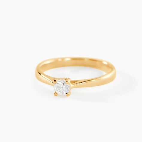 Bague Solitaire Victoria Or Jaune Diamant - Bagues solitaires Femme | Histoire d&rsquo;Or