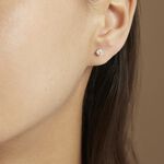 Boucles D'oreilles Puces 4 Griffes Or Jaune Diamant Synthetique - Clous d'oreilles Femme | Histoire d&rsquo;Or