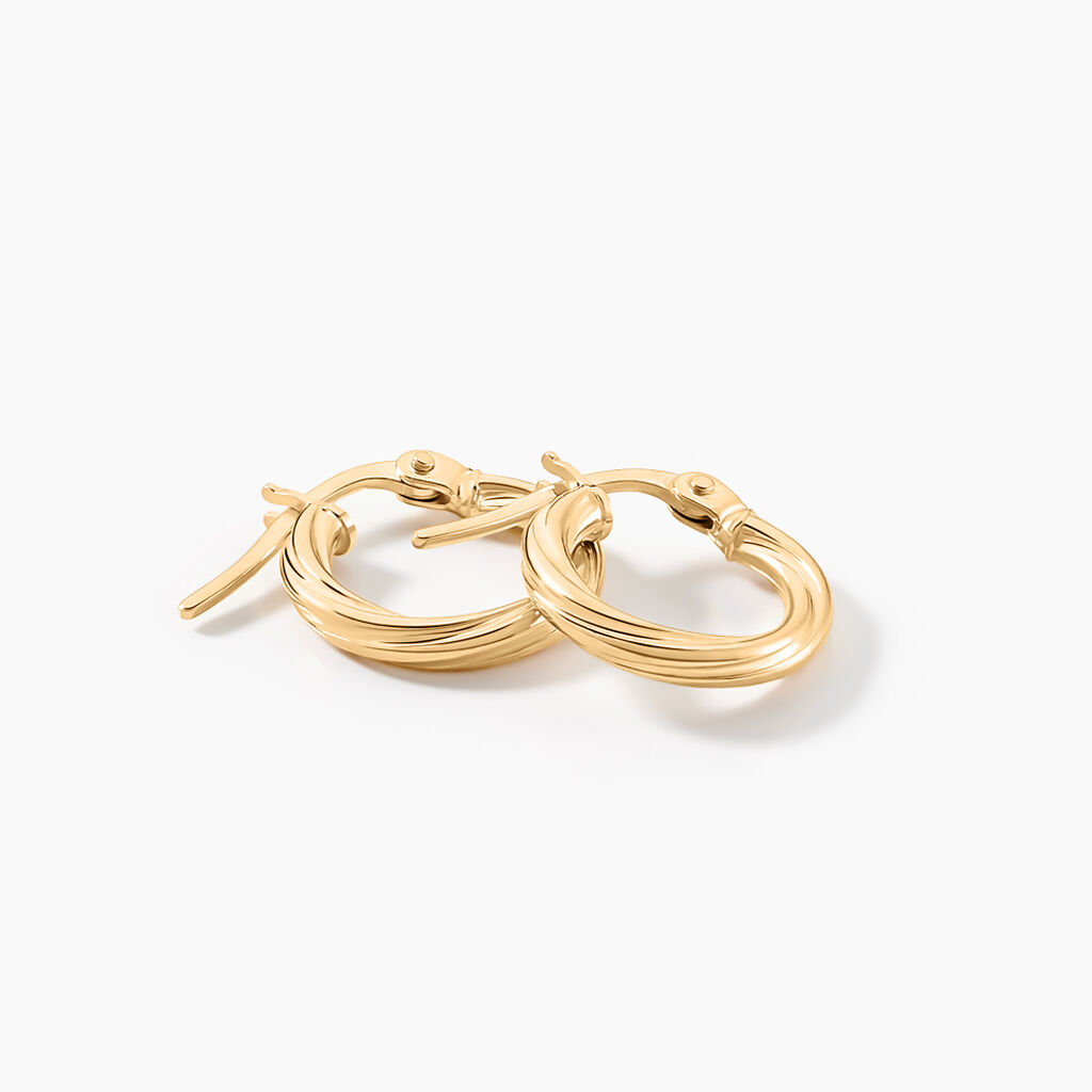 Créoles Youri Or Jaune - Boucles d'oreilles créoles Femme | Histoire d’Or