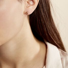 Boucles D'oreilles Puces Ania Argent Rose - Boucles d'oreilles fantaisie Femme | Histoire d’Or