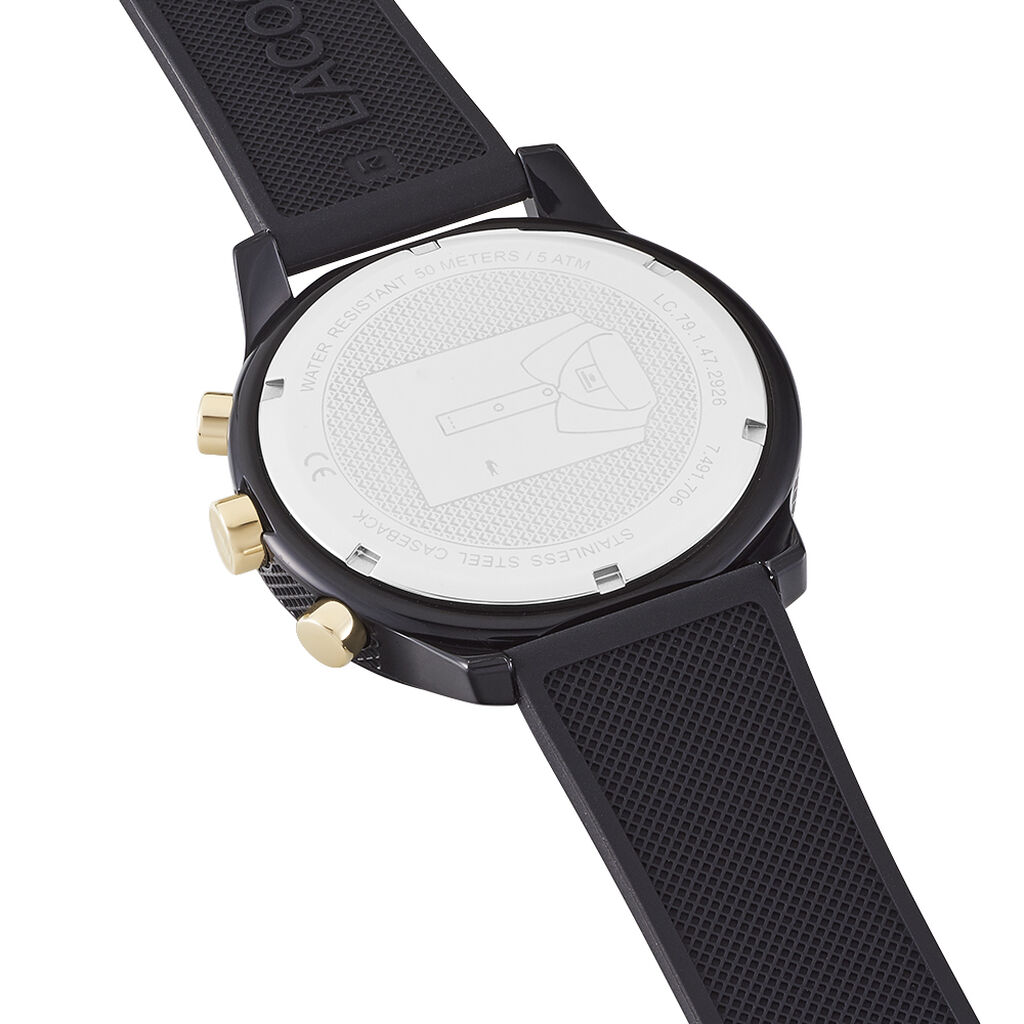 Montre Lacoste 12.12 Noir - Montres Homme | Histoire d’Or