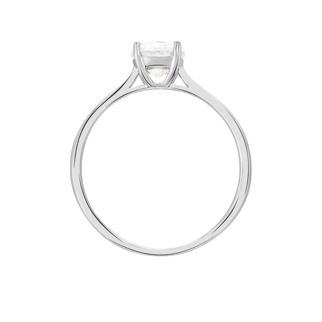 Bague Solitaire Elyana Argent Blanc Oxyde De Zirconium - Bagues solitaires Femme | Histoire d’Or