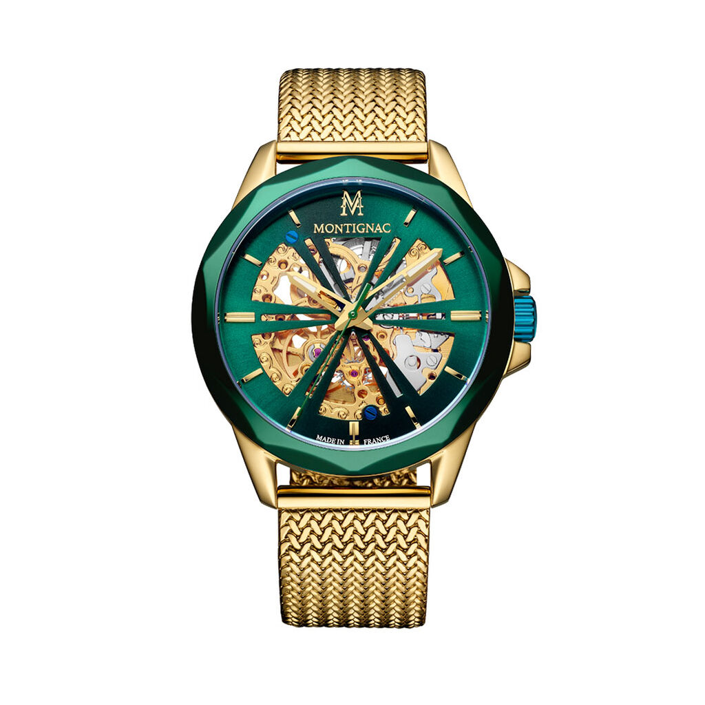 Montre Montignac Round Auto Vert - Nouveautés Homme | Histoire d’Or