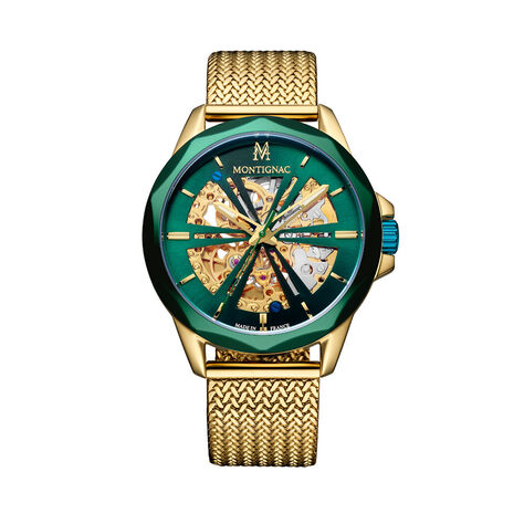 Montre Montignac Round Auto Vert - Nouveautés Homme | Histoire d’Or