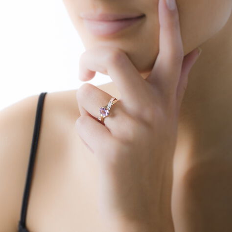 Bague Candice Or Jaune Grenat - Bagues solitaires Femme | Histoire d’Or