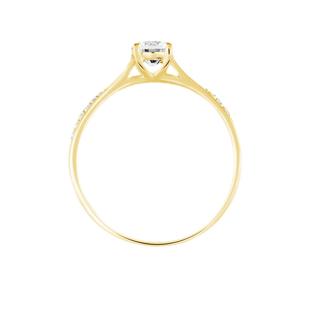 Bague Solitaire Anatoline Or Jaune Oxyde De Zirconium - Bagues solitaires Femme | Histoire d&rsquo;Or