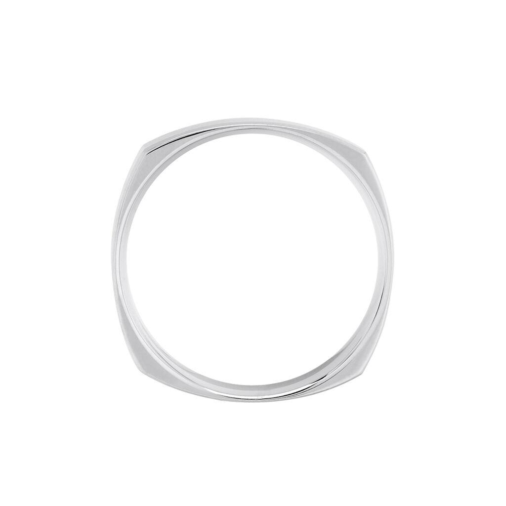 Alliance Carree Polie Or Blanc - Alliances Unisex | Histoire d’Or