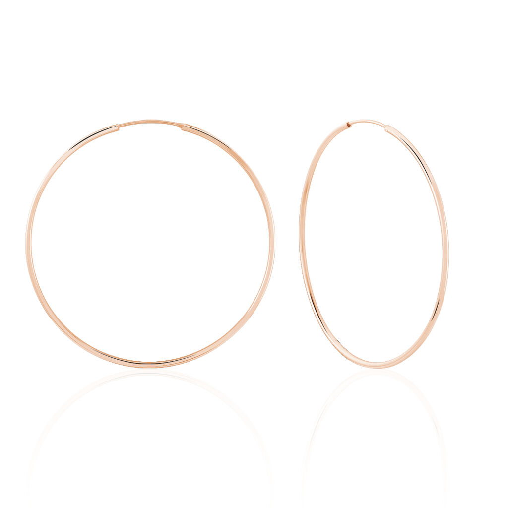 Cr&eacute;oles Argent Rose Olympia - Boucles d'oreilles cr&eacute;oles Femme | Histoire d&rsquo;Or