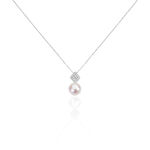 Collier Shirine Argent Blanc Perle De Culture Et Oxyde De Zirconium - Colliers fantaisie Femme | Histoire d&rsquo;Or