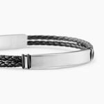 Bracelet Jourdan Cuir De Vache Noir - Bracelets Cuir Homme | Histoire d&rsquo;Or