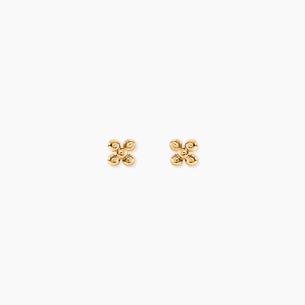 Boucles D'Oreilles Puces Jannie Plaqu&eacute; Or Jaune - Boucles d'oreilles fantaisie Femme | Histoire d&rsquo;Or