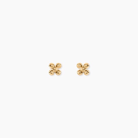 Boucles D'Oreilles Puces Jannie Plaqu&eacute; Or Jaune - Boucles d'oreilles fantaisie Femme | Histoire d&rsquo;Or