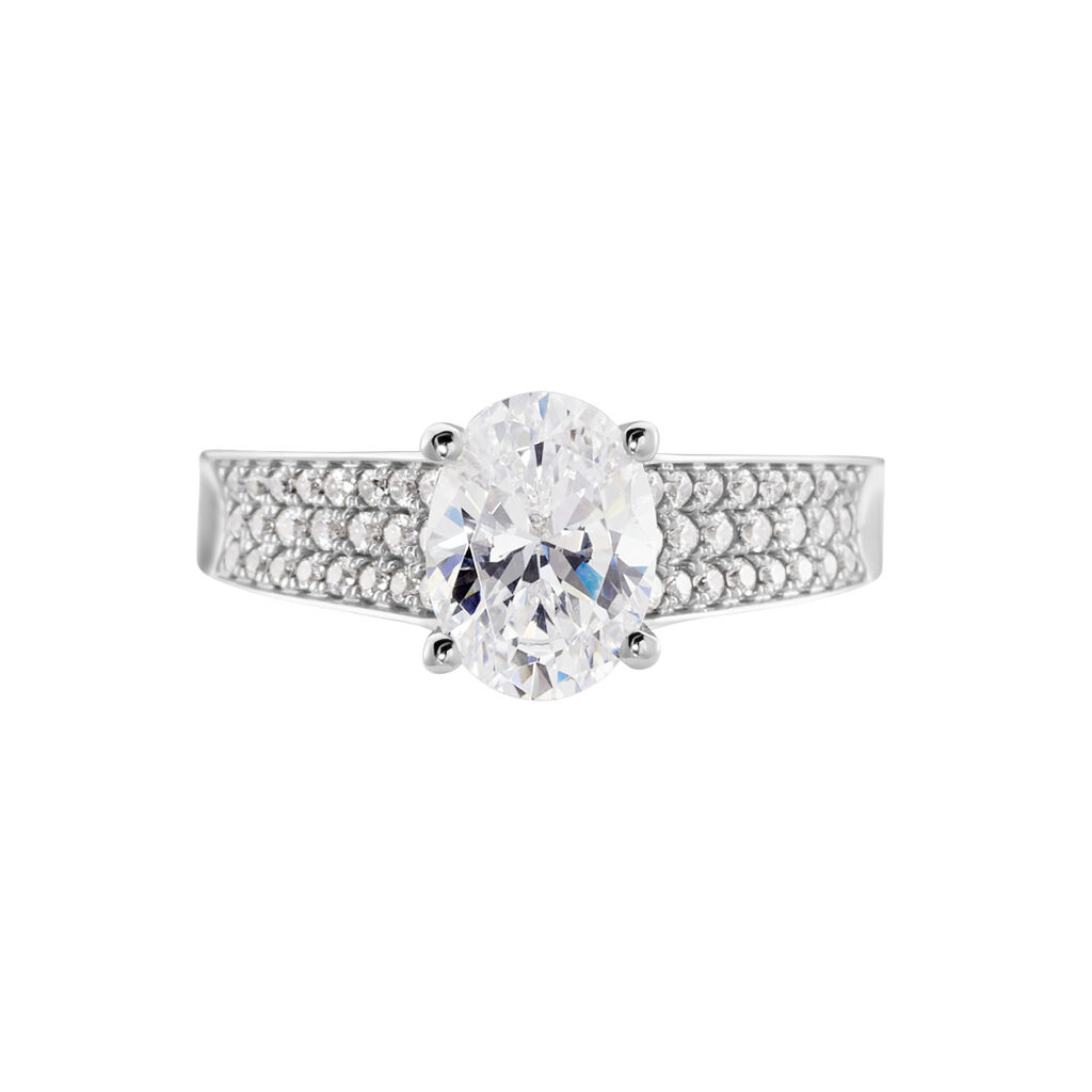 Bague Or Blanc Morganenn Oxyde - Bagues solitaires Femme | Histoire d’Or