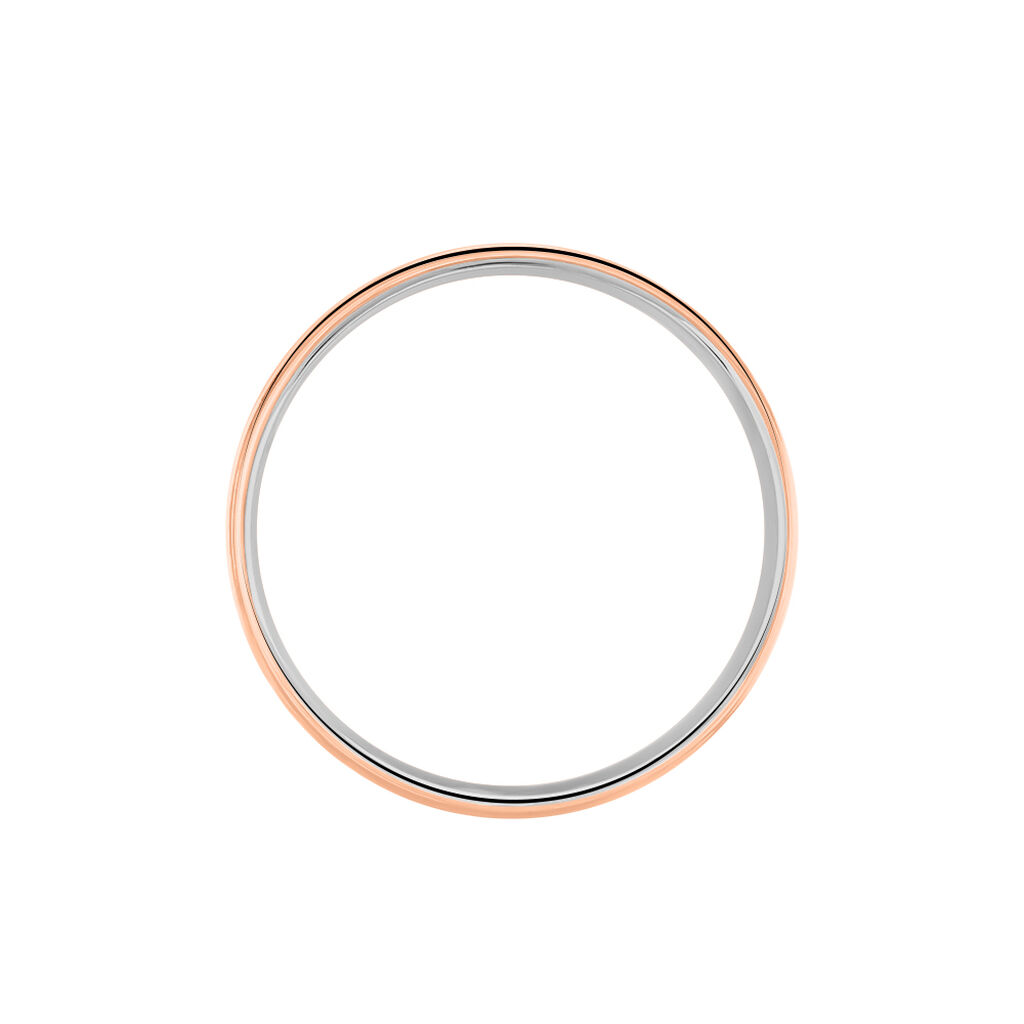 Alliance Rehanne Ruban Plat Or Bicolore - Alliances Famille | Histoire d&rsquo;Or