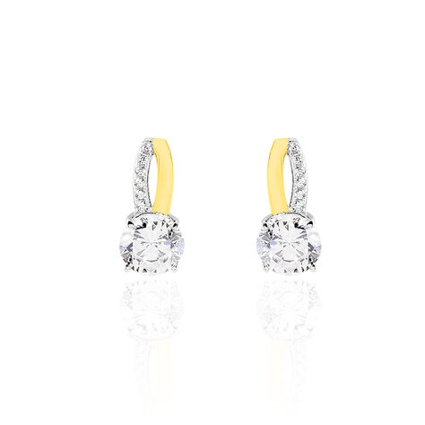 Boucles D'oreilles Pendantes Ofelie Or Jaune Oxyde De Zirconium - Boucles d'oreilles pendantes Femme | Histoire d’Or