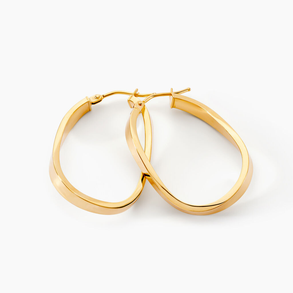 Créoles Silla Or Jaune - Boucles d'oreilles créoles Femme | Histoire d’Or