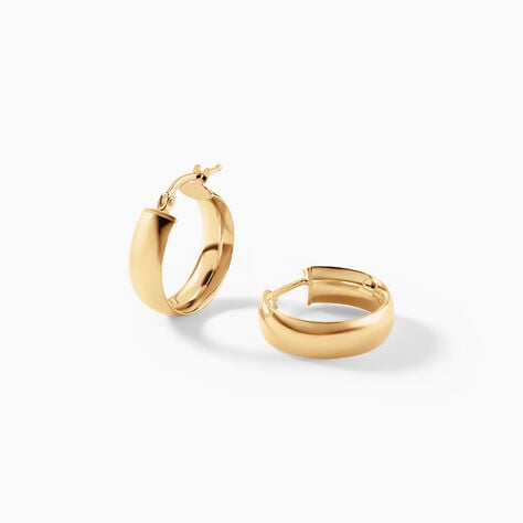 Cr&eacute;oles Terezia Argent Dor&eacute; A L'Or 750/1000 - Boucles d'oreilles cr&eacute;oles Femme | Histoire d&rsquo;Or