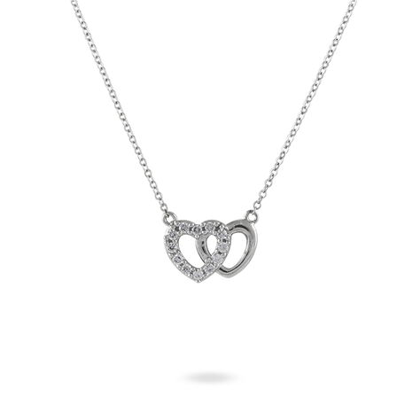 Collier Annae Argent Blanc Oxyde De Zirconium - Colliers fantaisie Femme | Histoire d&rsquo;Or
