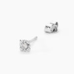 Boucles D'oreilles Puces Neorah Argent Blanc Oxyde De Zirconium - Boucles d'oreilles fantaisie Femme | Histoire d&rsquo;Or