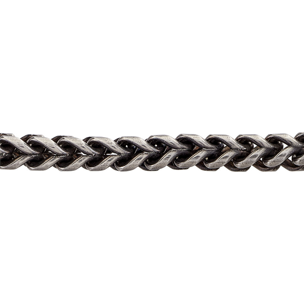 Bracelet Jasone Maille Franco Acier Gris - Bracelets fantaisie Homme | Histoire d’Or
