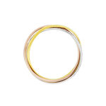 Alliance Entrelacee Diamantee Demi Jonc Classique Or Tricolore - Alliances Unisex | Histoire d&rsquo;Or