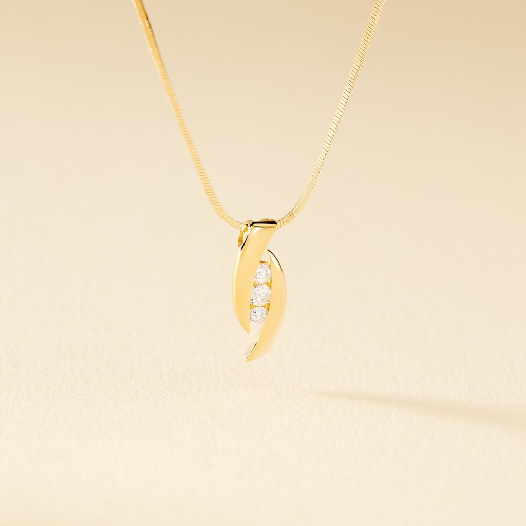 Collier Trilogie Or Jaune Diamant - Colliers Femme | Histoire d’Or