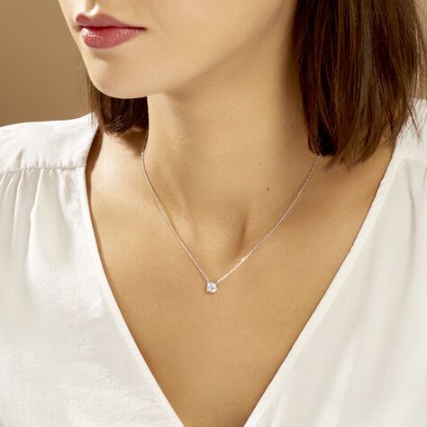 Collier Kariane Argent Blanc Oxyde De Zirconium - Colliers fantaisie Femme | Histoire d’Or