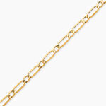 Bracelet Ophelio Maille Alternee 1/1 Or Jaune - Bracelets cha&icirc;ne Femme | Histoire d&rsquo;Or