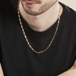 Collier Danae Plaquette Or Bicolore - Chaines Homme | Histoire d&rsquo;Or