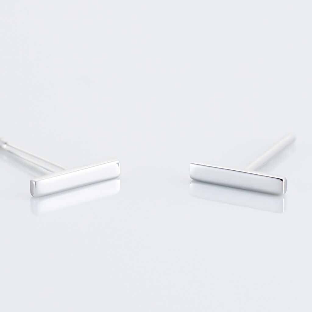 Boucles D'oreilles Puces Birati Argent Blanc - Boucles d'oreilles fantaisie Femme | Histoire d&rsquo;Or