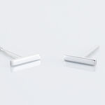 Boucles D'oreilles Puces Birati Argent Blanc - Boucles d'oreilles fantaisie Femme | Histoire d&rsquo;Or