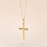 Pendentif Cornell Or Jaune Oxyde De Zirconium - Pendentifs Bapt&ecirc;me Famille | Histoire d&rsquo;Or